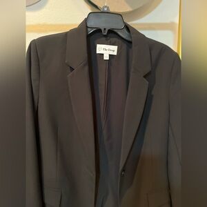 The Drop Women's Black Single-Button Blazer